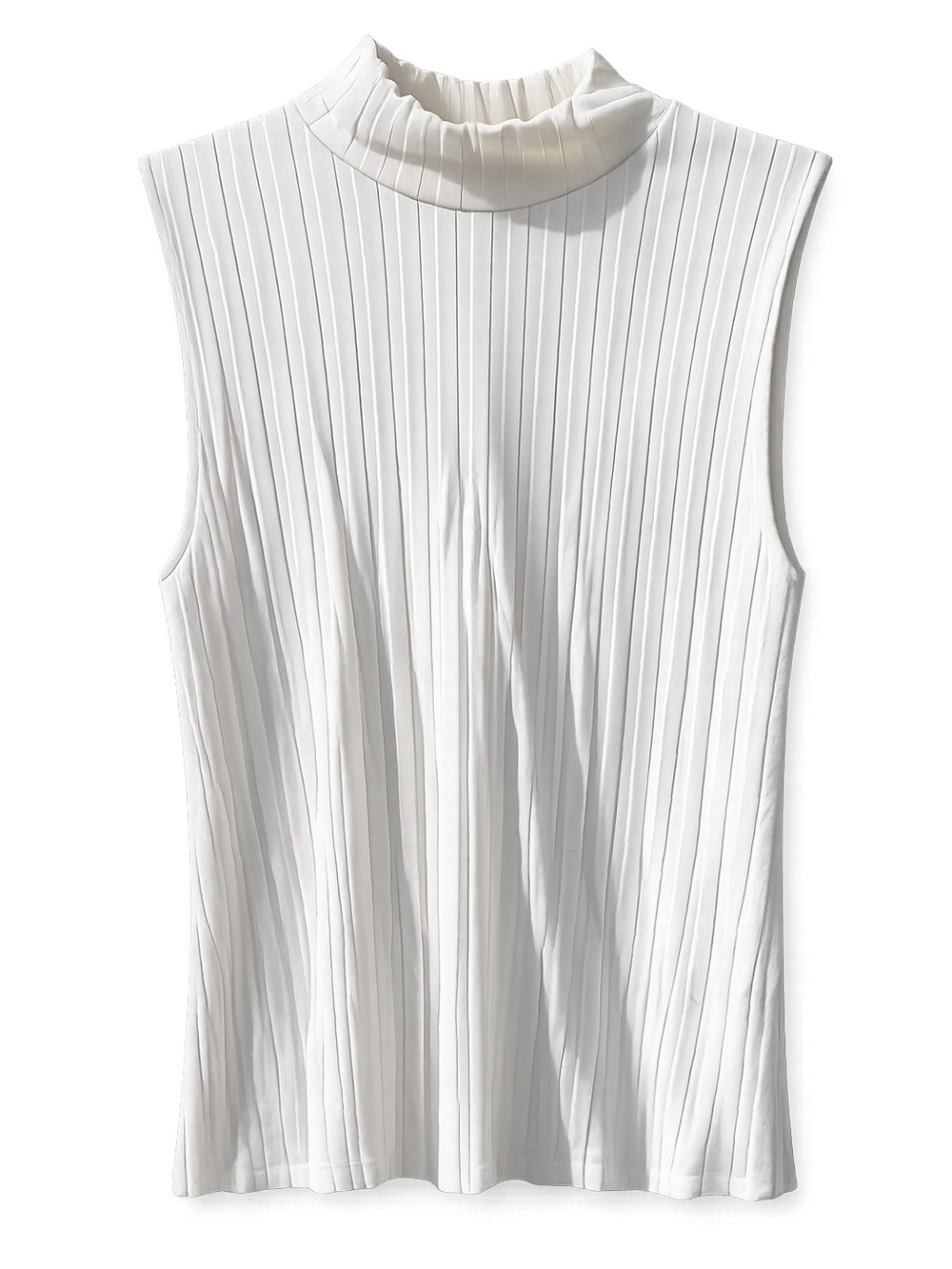 Dynamite White Ribbed Turtleneck Tank Top - Size M